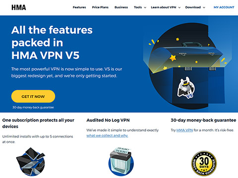 Website hidemyass.com des VPN Anbieters HideMyAss
