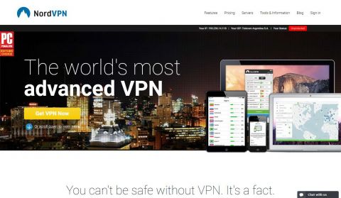 Website nordvpn.com des VPN Anbieters NordVPN
