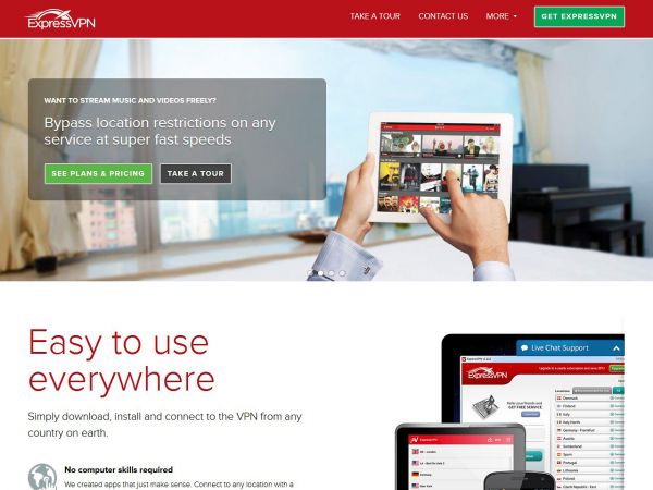 Website expressvpn.biz des VPN Anbieters ExpressVPN